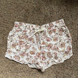 Maurices White Floral High Waist Shorts